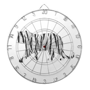 Silhouette Tiger Black en White Dartbord