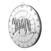 Silhouette Tiger Black en White Dartbord (Voorkant Rechts)