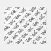 Silhouette Tiger Black en White Fleece Deken (Voorkant (Horizontaal))