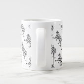 Silhouette Tiger Black en White Grote Koffiekop (Achterkant)