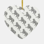 Silhouette Tiger Black en White Keramisch Ornament (Voorkant)