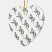 Silhouette Tiger Black en White Keramisch Ornament (Links)