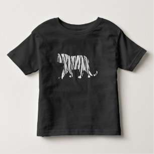 Silhouette Tiger Black en White Kinder Shirts