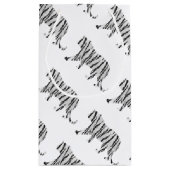 Silhouette Tiger Black en White Klein Cadeauzakje (Achterkant)