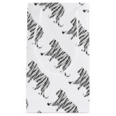Silhouette Tiger Black en White Klein Cadeauzakje (Voorkant)