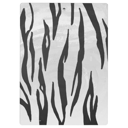 Silhouette Tiger Black en White Klembord (Achterkant)