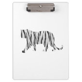 Silhouette Tiger Black en White Klembord (Voorkant)