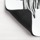 Silhouette Tiger Black en White Muismat (Hoek)