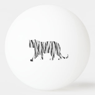 Silhouette Tiger Black en White Pingpongbal
