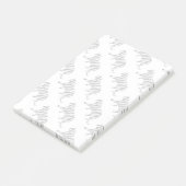 Silhouette Tiger Black en White Post-it® Notes (Schuin)