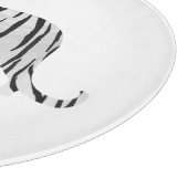 Silhouette Tiger Black en White Snijplank (Hoek)