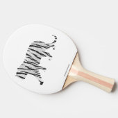 Silhouette Tiger Black en White Tafeltennisbatje (Zijkant)