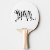 Silhouette Tiger Black en White Tafeltennisbatje (Voorkant)