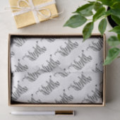 Silhouette Tiger Black en White Tissuepapier (Geschenk)