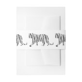 Silhouette Tiger Black en White Uitnodigingen Wikkel (Voorkant Voorbeeld)