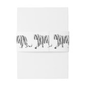 Silhouette Tiger Black en White Uitnodigingen Wikkel (Achterkant Voorbeeld)