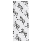 Silhouette Tiger Black en White Wijn Cadeautas (Achterkant)