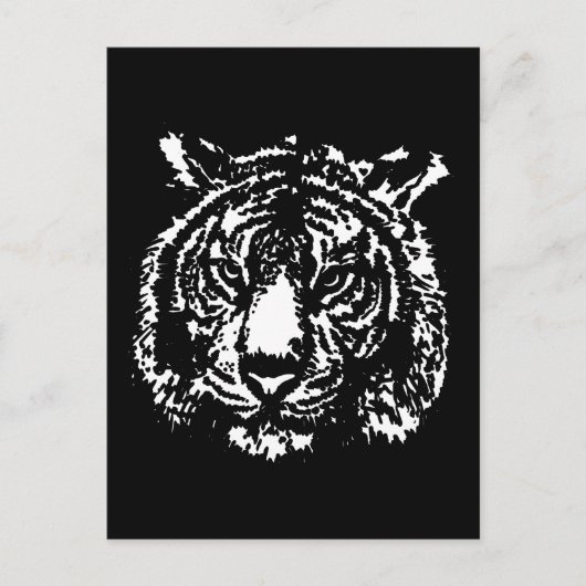 Silhouette Tiger Briefkaart (Voorkant)