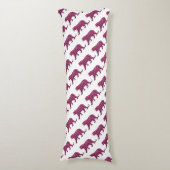 Silhouette Tiger roze en zwart Lichaamskussen (Voorkant Verticaal)