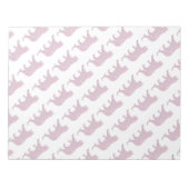 Silhouette Tiger roze en zwart Notitieblok (Voorkant)