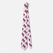 Silhouette Tiger roze en zwart Stropdas (Voorkant)