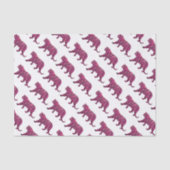 Silhouette Tiger roze en zwart Tissuepapier (Voorkant)