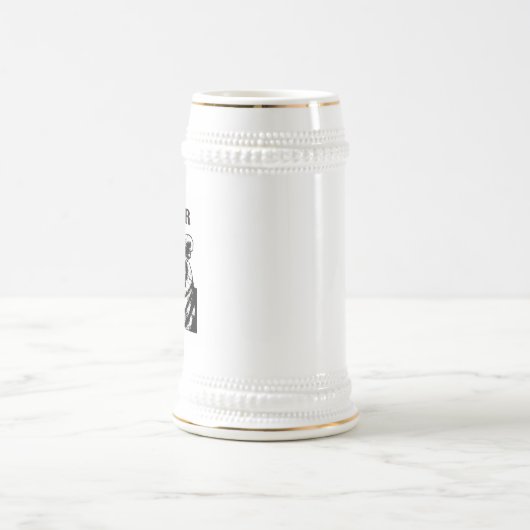 Silhouette tijgertekening bierpul (Center)