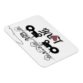 Silhouette Tractor Couple in LOVE Boerderij Magneet (Rechterzijde)