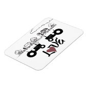 Silhouette Tractor Couple in LOVE Boerderij Magneet (Linkerzijde)