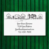 Silhouette Tractor en Charming Country Boerderij Visitekaartje