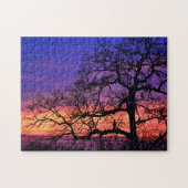 Silhouette Tree en Briljantsoonnepuzzle Legpuzzel (Horizontaal)