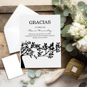 Silhouette Tree Espanol Funeral Bedankt Gracias