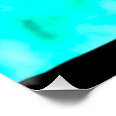 Silhouette Tree Swing Girl Galaxy Glossy Poster (Hoek)