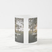 Silhouette Trees en Sunlight Personalized Weddin Matglas Koffiemok (Center)