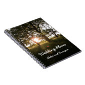 Silhouette Trees en Sunlight Weddenschappen Book Notitieboek (Rechterzijde)
