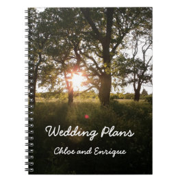 Silhouette Trees en Sunlight Weddenschappen Book Notitieboek