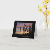 Silhouette Trees Sympathy Card Kaart (Gele Bloem)