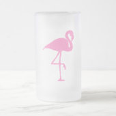 Silhouette Tropical Pink Flamingo Matglas Bierpul (Center)