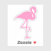 Silhouette Tropical Pink Flamingo Sticker (Vel)