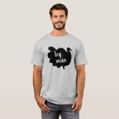 Silhouette Turkey Leg Man Funny Thanksgiving T-shirt (Voorkant volledig)