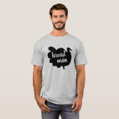 Silhouette Turkije Borst Man Grappige Thanksgiving T-shirt (Voorkant volledig)