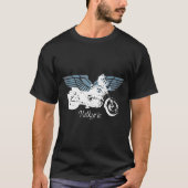 Silhouette Valkyrie Motorcycle met Wings T-shirt (Voorkant)