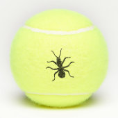 Silhouette van Big Black Creepy Ant met antenne Tennisballen (Achterkant)