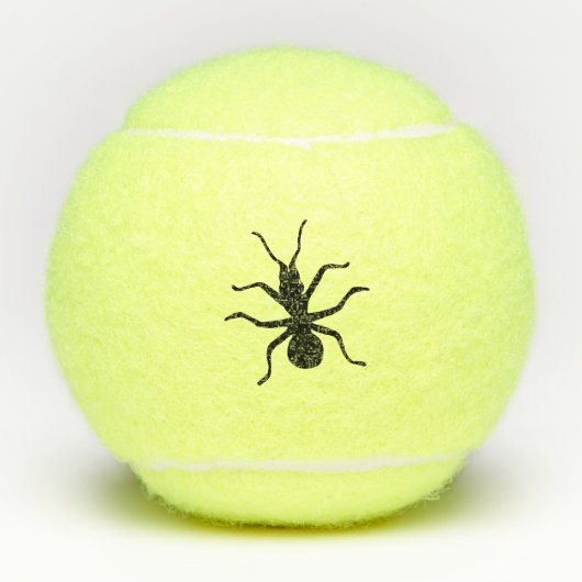 Silhouette van Big Black Creepy Ant met antenne Tennisballen (Voorkant)