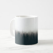 SILHOUETTE VAN BOMEN DIE ONDER DE FOGS VALLEN KOFFIEMOK (Voorkant links)