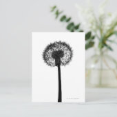 Silhouette van dandelion briefkaart (Staand voorkant)