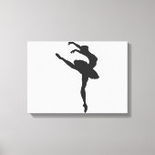 Silhouette van de ballerina canvas afdruk (Voorkant)