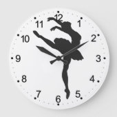Silhouette van de ballerina grote klok (Voorkant)