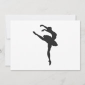 Silhouette van de ballerina kaart (Achterkant)