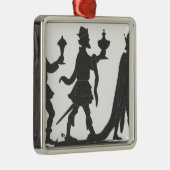 Silhouette van de Drie Kings Metalen Ornament (Rechts)